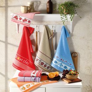 Pano de Prato Döhler Picnic Morangos Rosa Claro