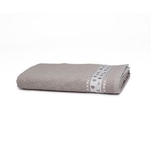 Toalha de Rosto Döhler Premium FJ-6987 Corações Cinza