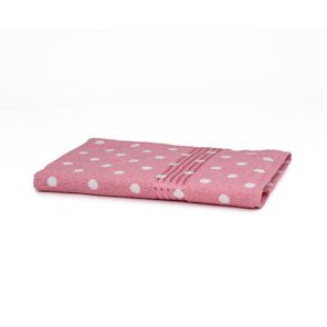 Toalha de Rosto Döhler Prisma Fernanda Bolinhas Rosa