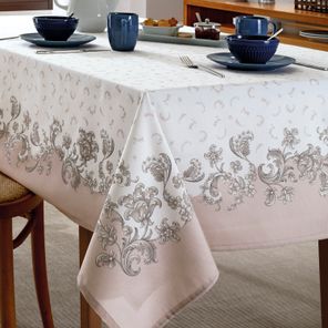 Toalha de Mesa Quadrada Döhler Clean Marcelle D 4 Lugares