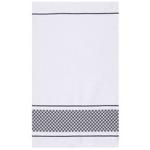 Pano de Prato Döhler Vitoria Branco Barra Xadrez Preto