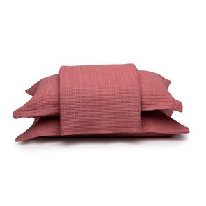 Kit Colcha Casal Döhler Piquet Rosa