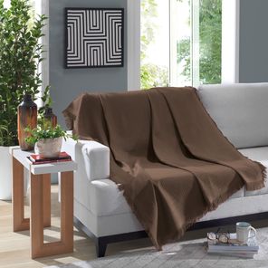 Manta Marrocos Döhler 150x120cm Marrom