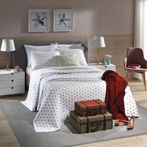 Kit Colcha Queen Döhler Piquet Venus C Corações
