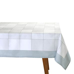 Toalha de Mesa Retangular Döhler Clean Celeste 8 lugares