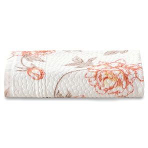 Toalha de Rosto Döhler Pérola Clarice Flores Salmão 50x80cm