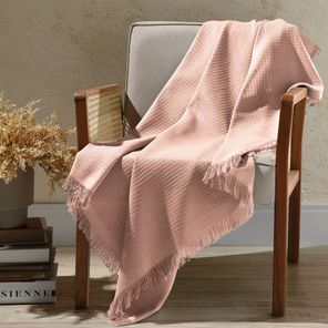 Manta Decorativa Döhler Marrocos Rosê 150x120cm