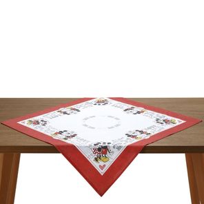 Toalha de Mesa Döhler Clean Mickey e Minnie Love 78x78cm