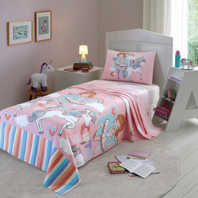 Jogo-de-Cama-Infantil-Dohler-Fantasia-Rosa-130-Fios