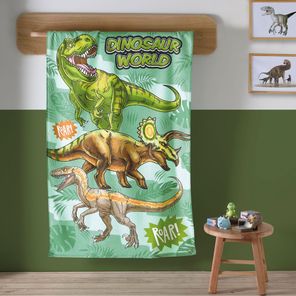 Toalha de Banho Infantil Döhler Dino Verde 70x115cm