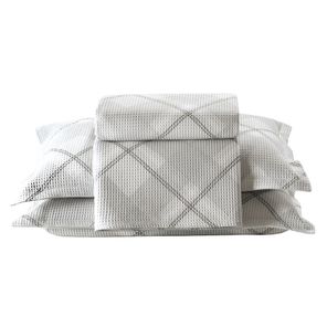 Kit Colcha Casal Döhler Madras Cinza