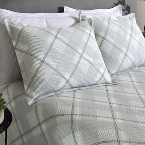 Kit Colcha Solteiro Döhler Madras Cinza