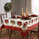 Toalha de Mesa Retangular Döhler Natal 107 6 lugares 140x210cm