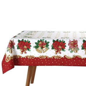 Toalha de Mesa Quadrada Döhler Natal 107 4 lugares 140x140cm