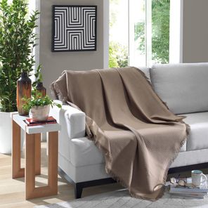 Manta Marrocos Döhler 150x210cm Castanho