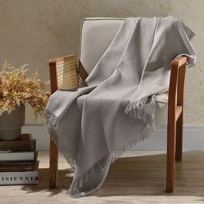 Manta Marrocos Döhler 150x210cm Cinza