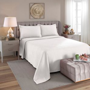 Kit Colcha Casal Döhler Piquet Branco