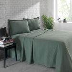 Kit-Colcha-Dohler-Queen-Piquet-Verde