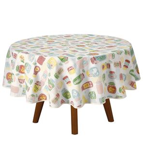 Toalha de Mesa Redonda Döhler Clean Ester 160cm 4 Lugares