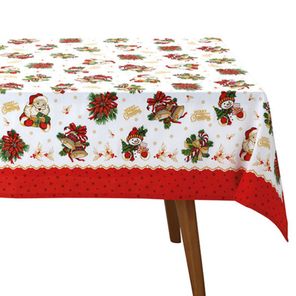 Toalha de Mesa Quadrada Döhler Natal 111 4 Lugares