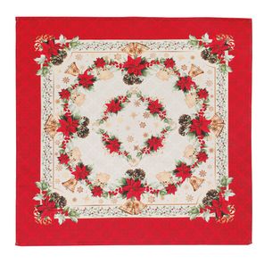 Toalha de Mesa Quadrada Döhler Clean Natal 116 78x78cm