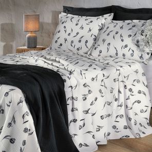Kit Colcha King Döhler Piquet Tulipa 3 peças