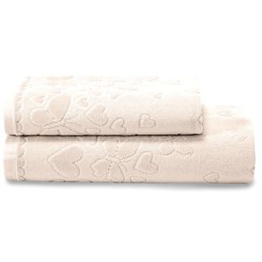 Toalha de Lavabo Döhler Romance Bege 30x45cm