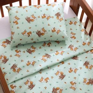Jogo de Berço Döhler Baby Raposa Verde 3 peças