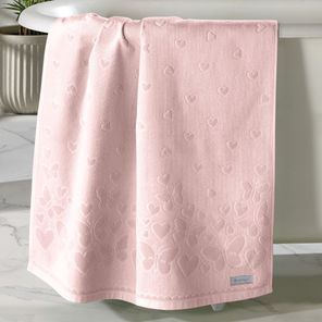 Toalha Banhão Döhler Romance Rosê 90x150cm