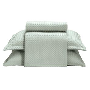 Kit Colcha Queen Döhler Provença Verde Água 3 peças