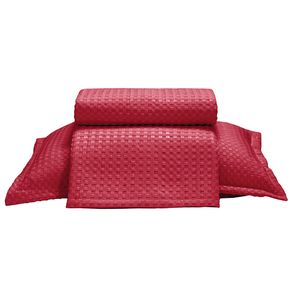 Kit Colcha Solteiro Döhler Provença Vermelho 2 peças