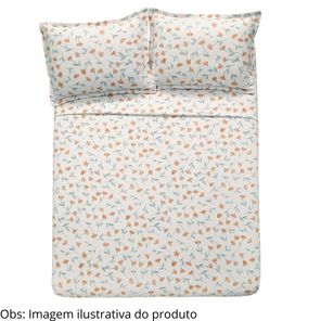 Kit Colcha Solteiro Döhler Piquet Flora 2 peças