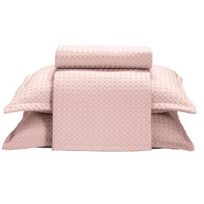 Kit Colcha Casal Döhler Provença Rosa Claro 3 peças