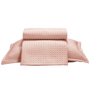 Kit Colcha Solteiro Döhler Provença Rosa Claro 2 peças