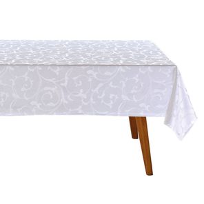 Toalha de Mesa Quadrada Döhler Requinte II Arcos Branca 4 Lugares