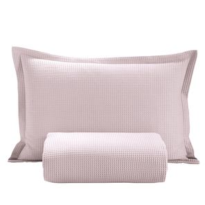 Kit Colcha Solteiro Döhler Piquet Rosa Bebê 2 peças