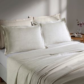 Jogo de Cama Casal Döhler Uni Natural 100% Algodão 180 fios 4 peças