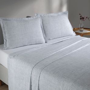 Jogo de Cama Queen Döhler Uni Azul 100% Algodão 180 fios 4 peças