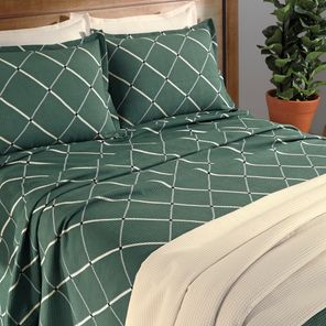 Kit Colcha Queen Döhler Piquet 100% Algodão Gaia 3 peças