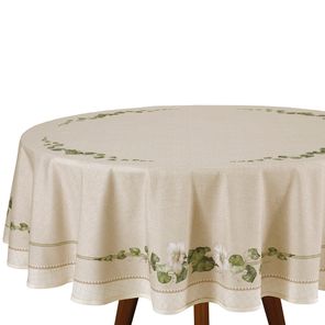 Toalha de Mesa Redonda Döhler Clean Botânica 8 Lugares