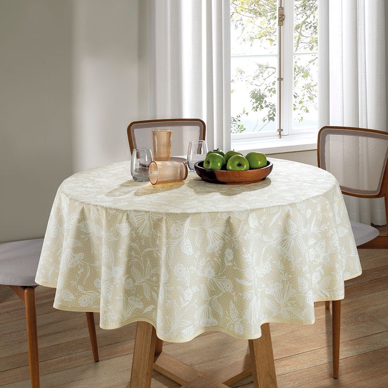 Toalha-de-Mesa-Redonda-Dohler-Clean-Edite-Bege-4-Lugares