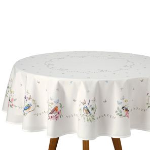 Toalha de Mesa Redonda Döhler Clean Jardim 8 Lugares