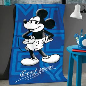 Toalha de Praia Döhler Mickey Azul 76x152cm