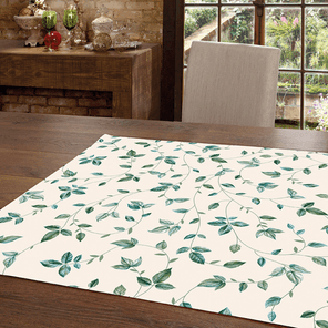 Toalha e Centro de Mesa Döhler Clean Botânica 01 78x78cm
