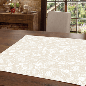 Toalha e Centro de Mesa Döhler Clean Edite Graça 78x78cm