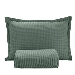 Kit Colcha Queen Döhler Piquet 100% Algodão Verde 3 peças