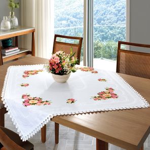Toalha e Centro de Mesa Quadrada Döhler Creative 90x90cm