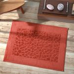 4915100-Toalha de Piso Dohler Confort FJ-6419 Terracota 70x50cm-2