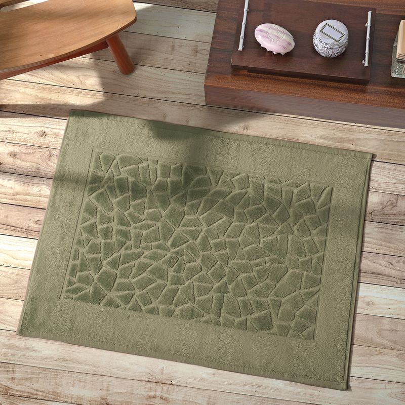 4918380-Toalha de Piso Dohler Confort FJ-6419 Verde 70x50cm-2