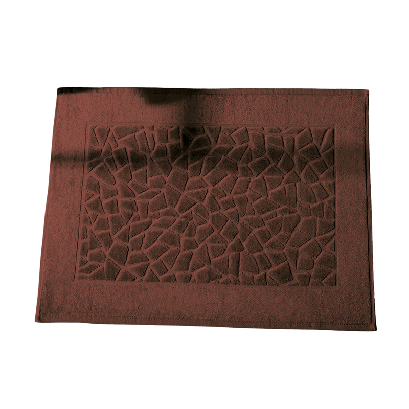 5195101-Toalha de Piso Dohler Confort FJ-6419 Marrom 70x50cm-1